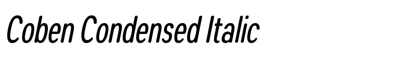 Coben Condensed Italic
